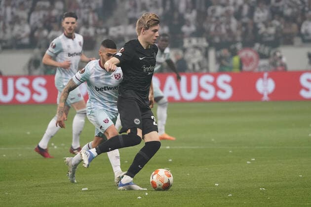 Jens Petter Hauge (Eintracht Frankfurt) - Frankfurt 05.05.2022: Eintracht Frankfurt vs. West Ham United, UEFA Europa League, Halbfinale Rückspiel