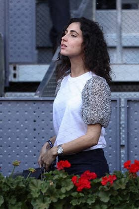 May 5, 2022, MADRID, MADRID, SPAIN: Xisca Perello, wife of Rafael Nadal, is seen during the match between Rafael Nadal of Spain and David Goffin of Belgium during the Mutua Madrid Open 2022 celebrated at La Caja Magica on May 05, 2022, in Madrid, Spain. MADRID SPAIN - ZUMAa181 20220505_zaa_a181_244 Copyright: xOscarxJ.xBarrosox