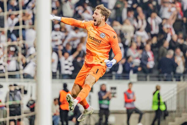 UEFA Europa League, Eintracht Frankfurt vs. West Ham United, Deutsche Bank Park, Frankfurt, 05.05.2022 Kevin Trapp (Eintracht Frankfurt 1), Eintracht Frankfurt vs. West Ham United, Frankfurt, Deutsche Bank Park, 5.5.2022 Copyright: xBEAUTIFULxSPORTS Gawlikx