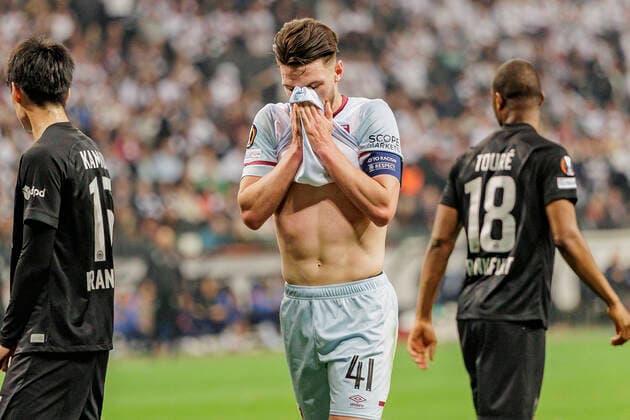 UEFA Europa League, Eintracht Frankfurt vs. West Ham United, Deutsche Bank Park, Frankfurt, 05.05.2022 Declan Rice (West Ham United 41), Eintracht Frankfurt vs. West Ham United, Frankfurt, Deutsche Bank Park, 5.5.2022 Copyright: xBEAUTIFULxSPORTS Gawlikx