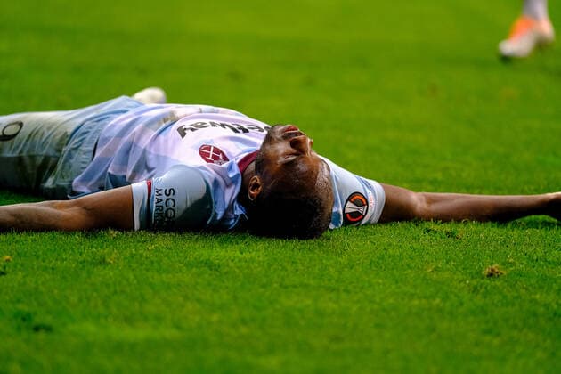 Michail Antonio (West Ham United, 9) ist sichtlich enttaeuschung traurig niedergeschlagen, Eintracht Frankfurt vs. West Ham United, Fussball, Europa League, Halbfinale, Rueckspiel, Saison 2021 2022, 05.05.2022, Eintracht Frankfurt vs. West Ham United, Fussball, Europa League, Halbfinale, Rueckspiel, Saison 2021 2022, 05.05.2022 Frankfurt am Main Copyright: xEibner-Pressefotox EP_EER