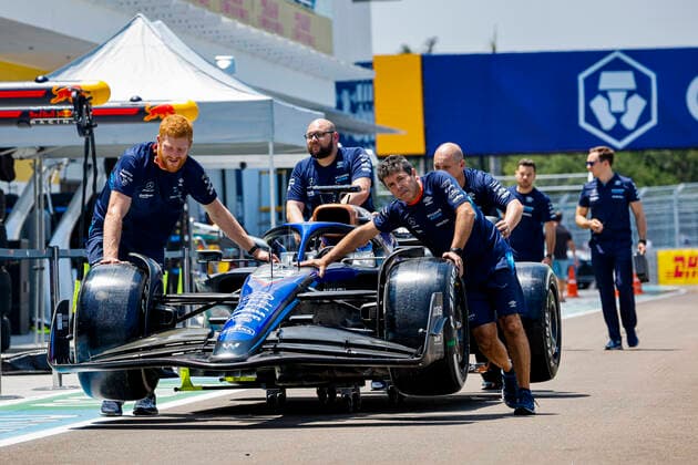 Williams Racing team, F1 Grand Prix of Miami at Miami International Autodrome on May 5, 2022 in Miami, United States of America. (Photo by HOCH ZWEI) Miami United States of America