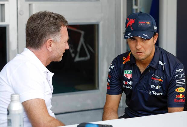 Christian Horner (GBR, Oracle Red Bull Racing), 11 Sergio Perez (MEX, Oracle Red Bull Racing), F1 Grand Prix of Miami at Miami International Autodrome on May 5, 2022 in Miami, United States of America. (Photo by HOCH ZWEI) Miami United States of America