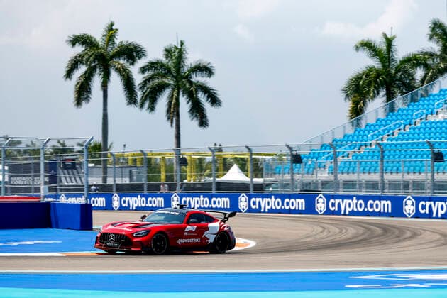 F1 Safety Car, Mercedes-AMG GT Black Series, F1 Grand Prix of Miami at Miami International Autodrome on May 5, 2022 in Miami, United States of America. (Photo by HOCH ZWEI) Miami United States of America