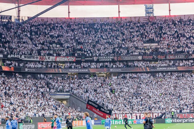 UEFA Europa League, Eintracht Frankfurt vs. West Ham United, Deutsche Bank Park, Frankfurt, 05.05.2022 Eintracht Fans in der Nordwestkurve, Eintracht Frankfurt vs. West Ham United, Frankfurt, Deutsche Bank Park, 5.5.2022 Copyright: xBEAUTIFULxSPORTS Gawlikx