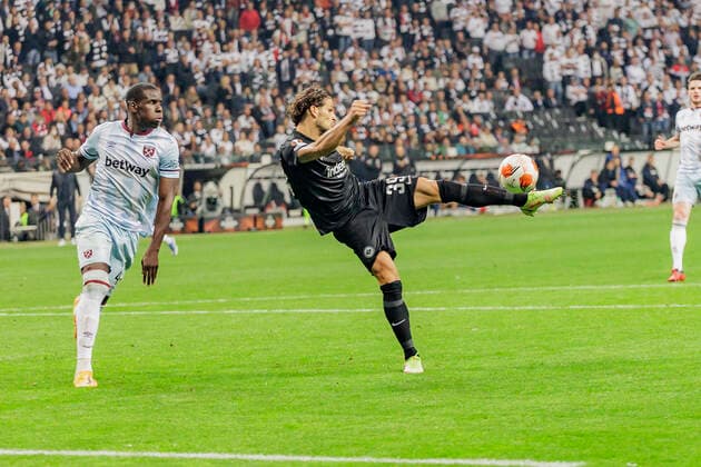 UEFA Europa League, Eintracht Frankfurt vs. West Ham United, Deutsche Bank Park, Frankfurt, 05.05.2022 Goncalo Paciencia (Eintracht Frankfurt 39), Eintracht Frankfurt vs. West Ham United, Frankfurt, Deutsche Bank Park, 5.5.2022 Copyright: xBEAUTIFULxSPORTS Gawlikx