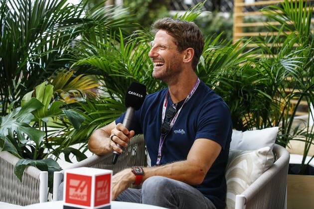 Romain Grosjean, portrait interview Canal + during the Formula 1 Crypto.com Miami Grand Prix 2022, 5th round of the 2022 FIA Formula One World Championship, WM, Weltmeisterschaft on the Miami International Autodrome, from May 6 to 8, 2022 in Miami Gardens, Florida, United States of America - F1 - MIAMI GRAND PRIX 2022 DPPI Panoramic  00122013__B3_1315