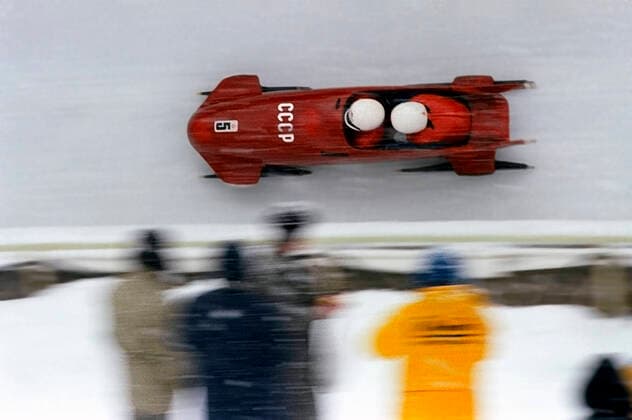 XIV Olympic Winter games, Winterspiele,Spiele, Summer games in Saraevo 334396 07.02.1984 XIV Olympic Winter Games in Saraevo (Socialist Federal Republic of Yugoslavia). Bobsleigh track Dmitryi Donskoy Sputnik Yugoslavia  Copyright: xDmitryixDonskoyx