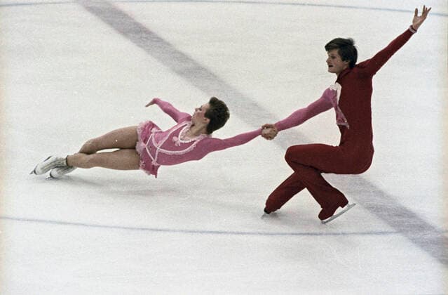 Figure skaters Larisa Seleznyova and Oleg Makarov 555769 10.02.1984 Members of the USSR national Figure skating, Eiskunstlauf team, bronze holders of the 1984 Olympics in Sarajevo Larisa Seleznyova and Oleg Makarov during their performance. Dmitryi Donskoy Sputnik Yugoslavia  Copyright: xDmitryixDonskoyx