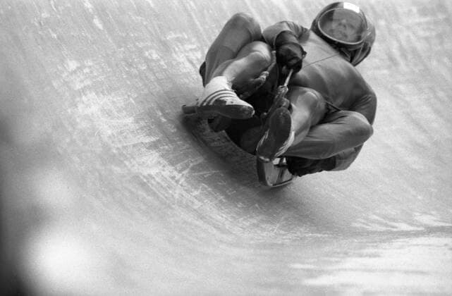 V Winter Spartakiad of USSR Peoples 6679839 10.03.1982 The fifth Winter Spartakiad of the USSR Peoples in Krasnoyarsk (March 3-16, 1982). On the bobsleigh track (chute). Sergey Guneev Krasnoyarsk Russia  Copyright: xSergeyxGuneevx