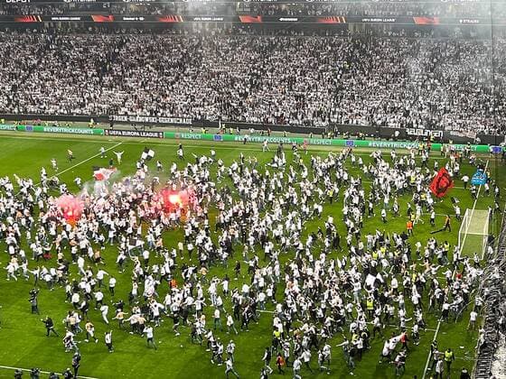 05.05.2022Frankfurt am Main, Deutsche Bank Park Fussball, UEFA Europa League Halbfinale Eintracht Frankfurt - West Ham United emspor, DFL regulations prohibit any use of photographs as image sequences and or quasi-video