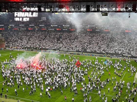Bilder des Jahres 2022, Sport 05 Mai Sport Themen der Woche KW18 05.05.2022Frankfurt am Main, Deutsche Bank Park Fussball, UEFA Europa League Halbfinale Eintracht Frankfurt - West Ham United emspor, DFL regulations prohibit any use of photographs as image sequences and or quasi-video *** 05 05 2022Frankfurt am Main, Deutsche Bank Park Football, UEFA Europa League semifinal Eintracht Frankfurt West Ham United emspor, DFL regulations prohibit any use of photographs as image sequences and or quasi video