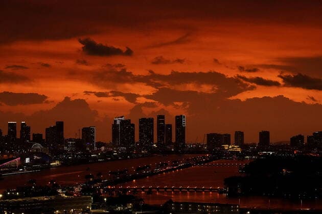 FORMULA 1 CRYPTO.COM MIAMI GRAND PRIX 06.05.2022, Miami International Autodrome, Miami, FORMULA 1 CRYPTO.COM MIAMI GRAND PRIX ,im Bild Die Skyline von Miami bei Nacht.