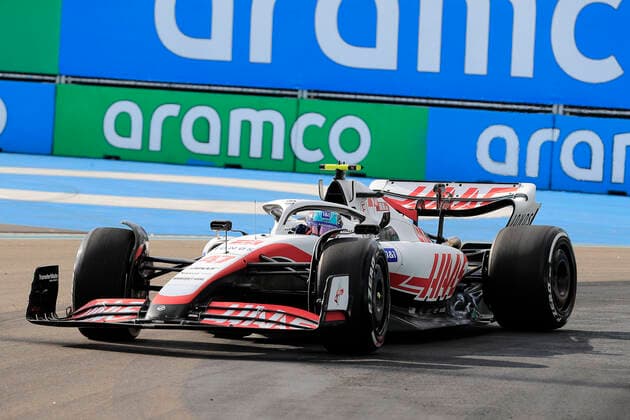 MIAMI GARDENS, FL - MAY 06: Haas Ferrari driver Mick Schumacher (47) of Germany during second practice for the Crypto.com Miami Grand Prix on May 6, 2022 at the Miami International Autodrome in Miami Gardens, Florida. (Photo by David J. Griffin Icon Sportswire) AUTO: MAY 06 F1 Crypto.com Miami Grand Prix Icon95322050510881