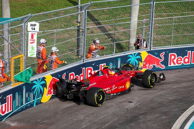55 Carlos Sainz (ESP, Scuderia Ferrari), F1 Grand Prix of Miami at Miami International Autodrome on May 6, 2022 in Miami, United States of America. (Photo by HOCH ZWEI) Miami United States of America