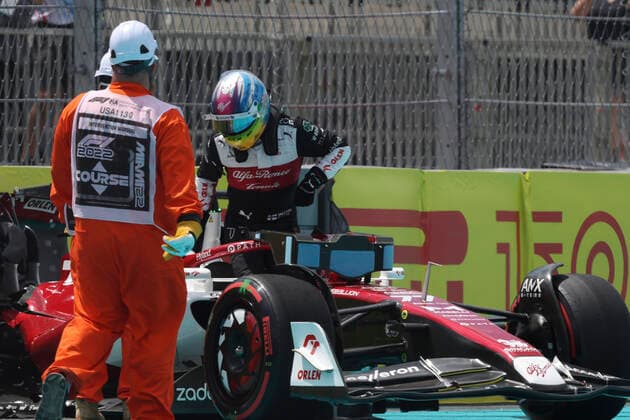 77 Valtteri Bottas (FIN, Alfa Romeo F1 Team ORLEN), F1 Grand Prix of Miami at Miami International Autodrome on May 6, 2022 in Miami, United States of America. (Photo by HOCH ZWEI) Miami United States of America