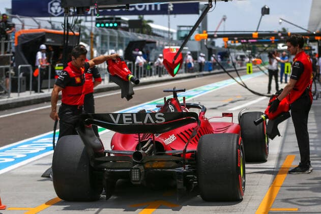 F1 - FORMULA 1 CRYPTO.COM MIAMI GRAND PRIX 2022, 07 2022 Miami International Autodrome, Miami, United States on 7 May 2022 Charles Leclerc 16 (MON), Scuderia Ferrari F1-75 P3 during the FORMULA 1 CRYPTO.COM MIAMI GRAND PRIX 2022, Phil Duncan Editorial Use Only Copyright: xPhilxDuncanx ESM-0459-0008