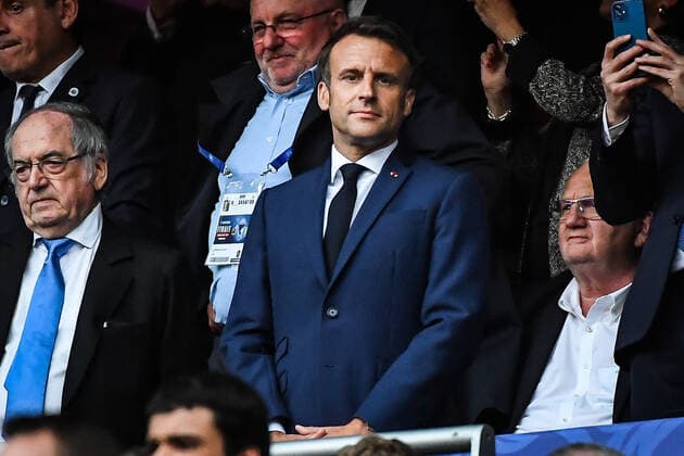 May 7, 2022, Saint-Denis, France, France: French President Emmanuel MACRON during the French Cup Final match between OGC Nice and FC Nantes at Stade de France on May 07, 2022 in Saint-Denis near Paris, France. Saint-Denis France - ZUMAm308 20220507_zsp_m308_008 Copyright: xMatthieuxMirvillex