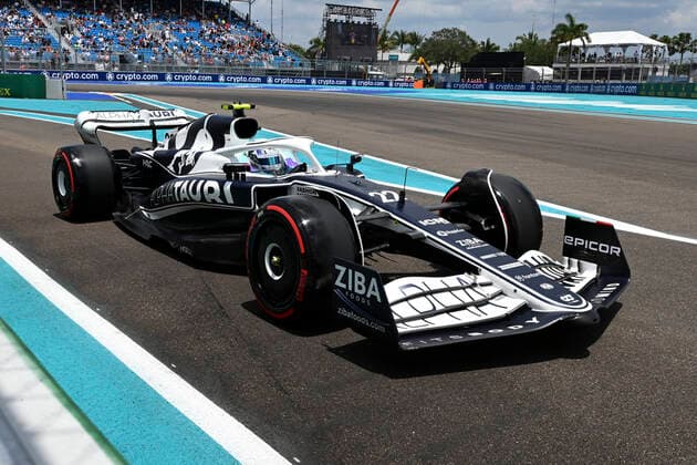 7th May 2022; Miami, Florida, USA; Scuderia AlphaTauri driver Yuki Tsunoda during practise session 3 for the Formula 1 CRYPTO.COM Miami Grand Prix  ActionPlus12387407 DougxMurray