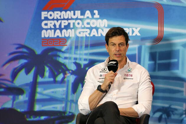 Toto Wolff (AUT, Mercedes-AMG Petronas F1 Team), F1 Grand Prix of Miami at Miami International Autodrome on May 7, 2022 in Miami, United States of America. (Photo by Anthony Rew DPPI via HOCH ZWEI) Miami United States of America