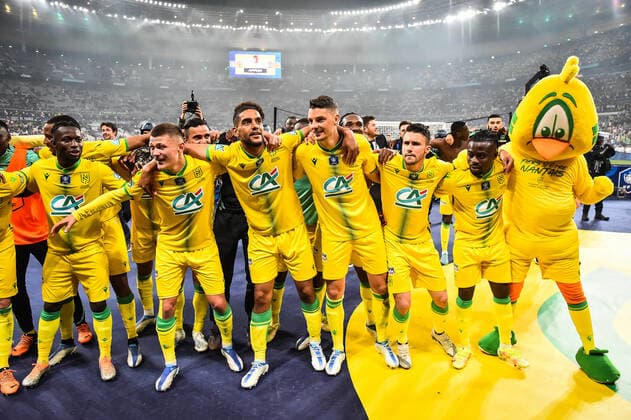 May 7, 2022, Saint-Denis, France, France: Team of Nantes celebrate the victory during the French Cup Final match between OGC Nice and FC Nantes at Stade de France on May 07, 2022 in Saint-Denis near Paris, France. Saint-Denis France - ZUMAm308 20220507_zsp_m308_033 Copyright: xMatthieuxMirvillex