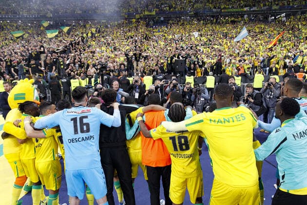 Joie des joueurs du FC Nantes FOOTBALL : Nice Vs Nantes - Coupe de France - Finale - 07 05 2022 MichaelBaucher Panoramic 
