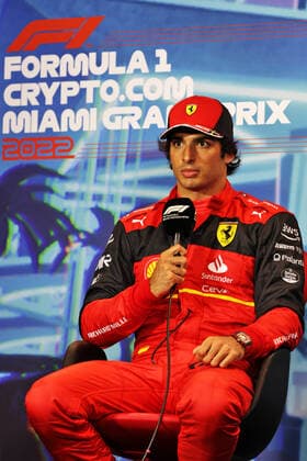 55 Carlos Sainz (ESP, Scuderia Ferrari), F1 Grand Prix of Miami at Miami International Autodrome on May 7, 2022 in Miami, United States of America. (Photo by DPPI via HOCH ZWEI) Miami United States of America