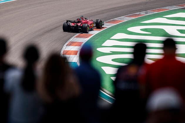 16 Charles Leclerc (MCO, Scuderia Ferrari), F1 Grand Prix of Miami at Miami International Autodrome on May 7, 2022 in Miami, United States of America. (Photo by HOCH ZWEI) Miami United States of America