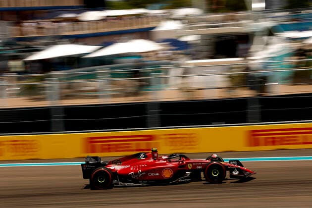 55 Carlos Sainz (ESP, Scuderia Ferrari), F1 Grand Prix of Miami at Miami International Autodrome on May 7, 2022 in Miami, United States of America. (Photo by HOCH ZWEI) Miami United States of America