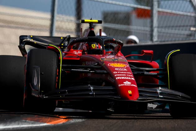 55 Carlos Sainz (ESP, Scuderia Ferrari), F1 Grand Prix of Miami at Miami International Autodrome on May 7, 2022 in Miami, United States of America. (Photo by HOCH ZWEI) Miami United States of America