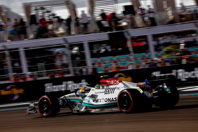 44 Lewis Hamilton (GBR, Mercedes-AMG Petronas F1 Team), F1 Grand Prix of Miami at Miami International Autodrome on May 7, 2022 in Miami, United States of America. (Photo by HOCH ZWEI) Miami United States of America