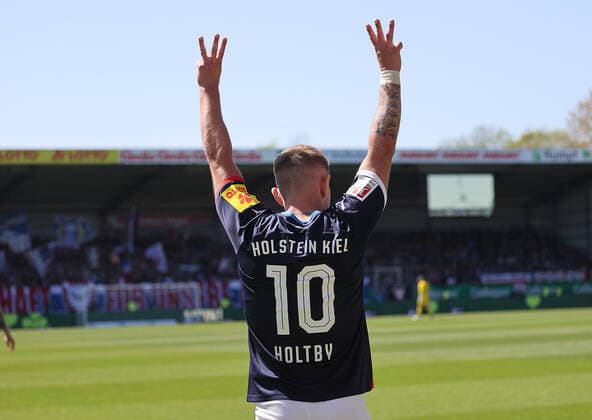 Lewis Holtby (Holstein Kiel) DFL REGULATIONS PROHIBIT ANY USE OF PHOTOGRAPHS AS IMAGE SEQUENCES AND OR QUASI-VIDEO. *** Lewis Holtby Holstein Kiel DFL REGULATES PROHIBIT ANY USE OF PHOTOGRAPHS AS IMAGE SEQUENCES AND OR QUASI VIDEO