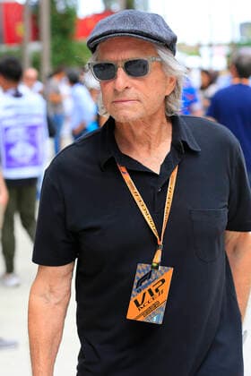 MIAMI GARDENS, FL - MAY 08: Actor Michael Douglas prior to the first running of the Crypto.com Miami Grand Prix on May 8, 2022 at the Miami International Autodrome in Miami Gardens, Florida. (Photo by David J. Griffin Icon Sportswire) AUTO: MAY 08 F1 Crypto.com Miami Grand Prix Icon95322050803111