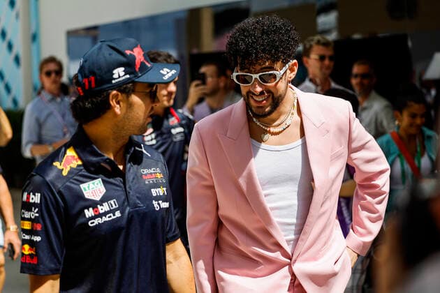 11 Sergio Perez (MEX, Oracle Red Bull Racing), Bad Bunny, F1 Grand Prix of Miami at Miami International Autodrome on May 8, 2022 in Miami, United States of America. (Photo by HOCH ZWEI) Miami United States of America