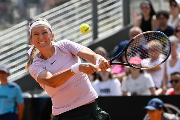 Mandatory Credit: Photo by Fabrizio Corradetti LiveMedia Shutterstock (12932021ah) Victoria Azarenka (BLR) Tennis Internationals Internazionali BNL d Italia, Foro Italico, Rome, Italy - 09 May 2022 Tennis Internationals Internazionali BNL d Italia, Foro Italico, Rome, Italy - 09 May 2022  Copyright: xFabrizioxCorradetti LiveMedia Shutterstockx 12932021ah