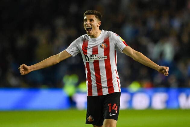 Sky Bet League 1 1 Playoff semi-final second leg Sheffield Wednesday v Sunderland Ross Stewart 14 of Sunderland celebrates his sides victory in the play off semi final Copyright: xCraigxThomas NewsxImagesx