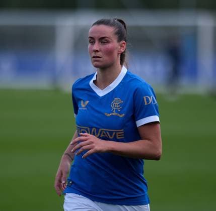 Rangers Training Centre, Glasgow, Scotland, May 8th 2022: Demi Vance (Rangers, 3) during the Scottish Women?s Premier League 1 match between Glasgow Rangers and Glasgow City at Rangers Training Centre in Glasgow, Scotland. Scottish Women?s Premier League 1 Alex Todd SPP Glasgow Rangers v Glasgow City 