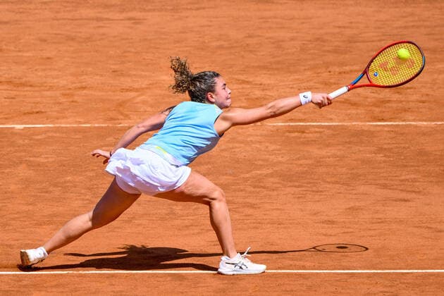 Internazionali BNL D Italia 2022 Jasmine Paolini (ITA) during the first round against of the WTA, Tennis Damen Master 1000 Internazionali BNL D Italia tournament at Foro Italico on May 10, 2022 Rome Italy  Copyright: xFabrizioxCorradettix originalFilename:livemedia-internaz220510_npkT1.jpg