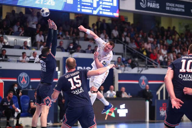 Sport Themen der Woche KW19 Sander Sagosen (THW Kiel) HANDBALL : Paris Saint-Germain HB vs THW Kiel - EHF Champions League - Quart de finale - 11 05 2022 KevinDomas Panoramic 