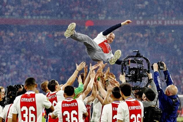 Sport Bilder des Tages AMSTERDAM , 11-05-2022 , Johan Cruijff Arena , Dutch Football Eredivisie , season 2021 2022 , Ajax vs Heerenveen 5-0. Erik ten Hag Ajax - Heerenveen  x16546763x Copyright: