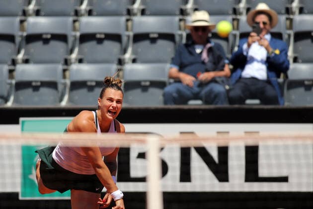 ROME, ITALY - 13.05.2022: A.SABALENKA (BLR) play game against A.ANISMOVA (USA) during their single women round match in the Internazionali BNL D Italia at Foro Italico in Rome, Italy on May 13, 2022.  Copyright: xMarcoxIacobuccix xipa-agency.netx xMarcoxIacobuccix 0