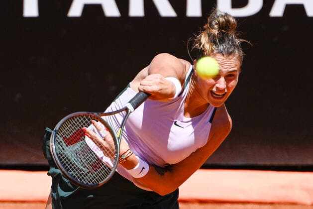 Internazionali BNL D Italia 2022 - Day Six Arena Sabalenka (BLR) during the quarter finals against Amanda Anisimova (USA) of the WTA, Tennis Damen Master 1000 Internazionali BNL D Italia tournament at Foro Italico on May 13, 2022 Rome Italy  Copyright: xFabrizioxCorradettix originalFilename:livemedia-internaz220513_npoAn.jpg