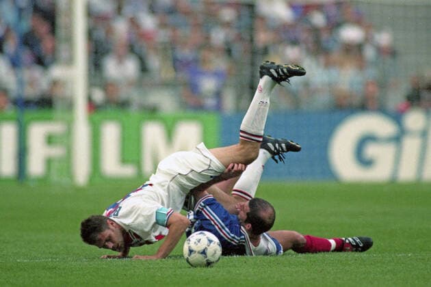 ZVONIMIR BOBAN, Croazia, ZINEDINE ZIDANE, Francia, FIFA World Cup, WM, Weltmeisterschaft, Fussball France 1998, Semi Final, France vs Croatia 2-1, Saint-Denis CAMPIONATI MONDIALI FRANCIA 1998 - SEMI FINALE FRANCIA-CROAZIA 2