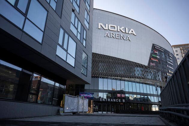 220513 General exterior view over Nokia Arena during the 2022 IIHF World Championship, WM, Weltmeisterschaft on May 13, 2022 in Finland. Photo: Maxim Thore BILDBYRAN kod MT MT0380 ishockey Ice hockey, Eishockey 2022 iihf world championship sverige sweden bbeng exteriör genre Copyright: MAXIMxTHORE BB220513MT055
