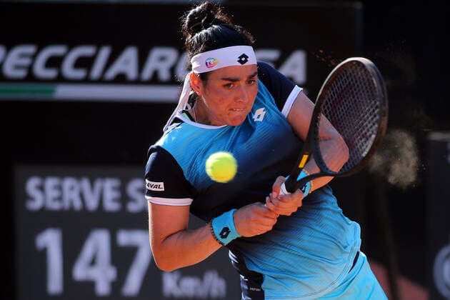 ROME, ITALY - 13.05.2022: ONS JABEUR (TUN) play game against M. SAKKARI (GRE) during their single women round match in the Internazionali BNL D Italia at Foro Italico in Rome, Italy on May 13, 2022.  Copyright: xMarcoxIacobuccix xipa-agency.netx xMarcoxIacobuccix 0