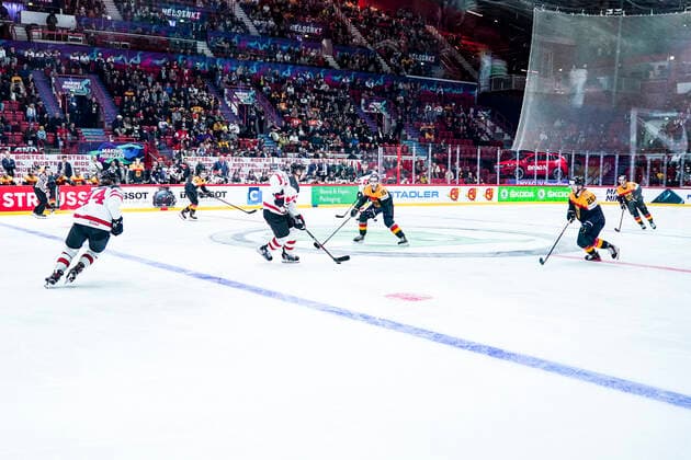 HELSINKI, FINLAND - MAY 13: Nicholas Holden of Canada in action during the 2022 IIHF Ice hockey, Eishockey World Championship, WM, Weltmeisterschaft match between Germany and Canada at Helsinki Ice Hall on May 13, 2022 in Helsinki, Finland. Helsinki Helsinki Ice Hall Uusimaa Finland Copyright: xJustPictures.ch JarixPestelaccix