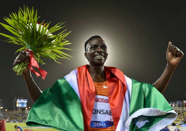 Bilder des Jahres 2022, Sport 05 Mai Sport Themen der Woche KW19 (220514) -- DOHA, May 14, 2022 -- Francine Niyonsaba of Burundi celebrates after winning the women s 3,000m race at the 2022 Diamond League athletics meeting at Suhaim bin Hamad Stadium in Doha, capital of Qatar, May 13, 2022. ) (SP)QATAR-DOHA-ATHLETICS-DIAMOND LEAGUE-WOMEN S 3000M Nikku 