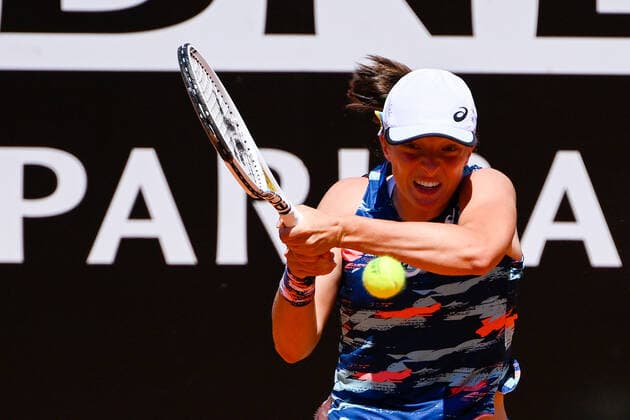 May 14, 2022, Rome, Italy: Iga Swiatek (POL) during the semi-final against Arena Sabalenka (BLR) of the WTA, Tennis Damen Master 1000 Internazionali BNL D Italia tournament at Foro Italico on May 14, 2022. Tennis Internationals - Internazionali BNL d Italia - Women s semi-final - Swiatek vs Sabalenka, Rome, Italy  - ZUMAl164 20220514_zsa_l164_047 Copyright: xFabrizioxCorradettix