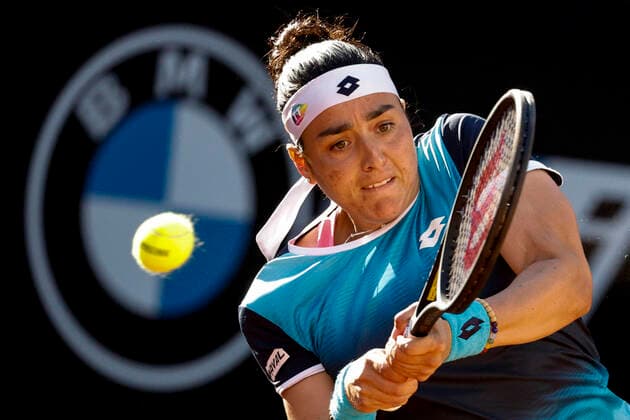 May 14, 2022, ROME, ITALY: Ons Jabeur of Tunisia in action during his women s singles semifinal match against Daria Kasatkina of Russia at the Italian Open tennis tournament in Rome, Italy, 14 May 2022. Italian Open tennis tournament  - ZUMAa110 20220514_zaf_a110_078 Copyright: xFabioxFrustacix