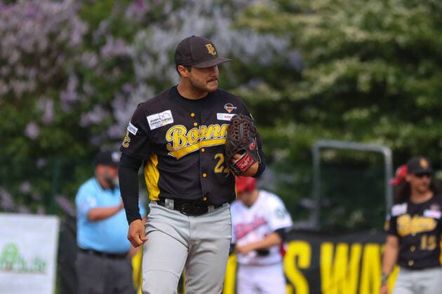 Baseballl I Herren I Saison 2021 22 I 1.Bundesliga Nord I 11 Spieltag I Hamburg Stealers - Bonn Capitals I 14.05.2022 Maurice Wilhelm (22, Bonn Capitals) Hamburg Baseballanlage Langenhorst Hamburg Deutschland
